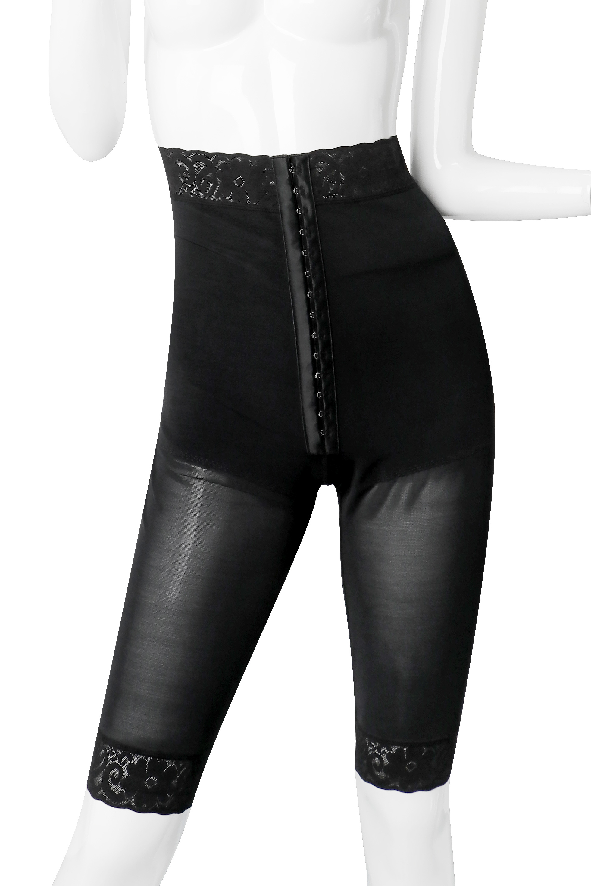 Shaping Pants,Black Mesh See-Through High-Waisted Pants
